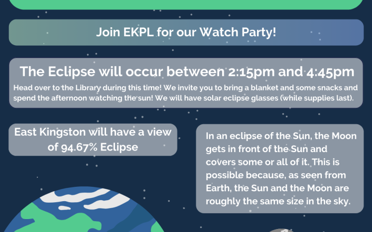 Solar Eclipse Watch Party @ EKPL 4/8/24