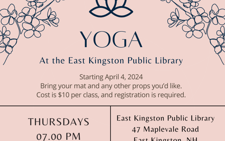 Yoga at East Kingston Public Library, Thursdays at 7pm